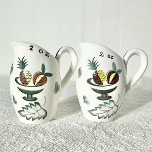 Vintage Ceramic 2oz Measuring Pitchers x2